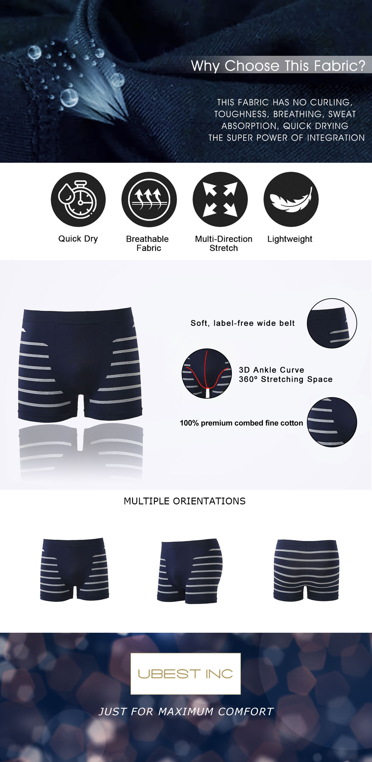 Men Seamless Boxer Briefs