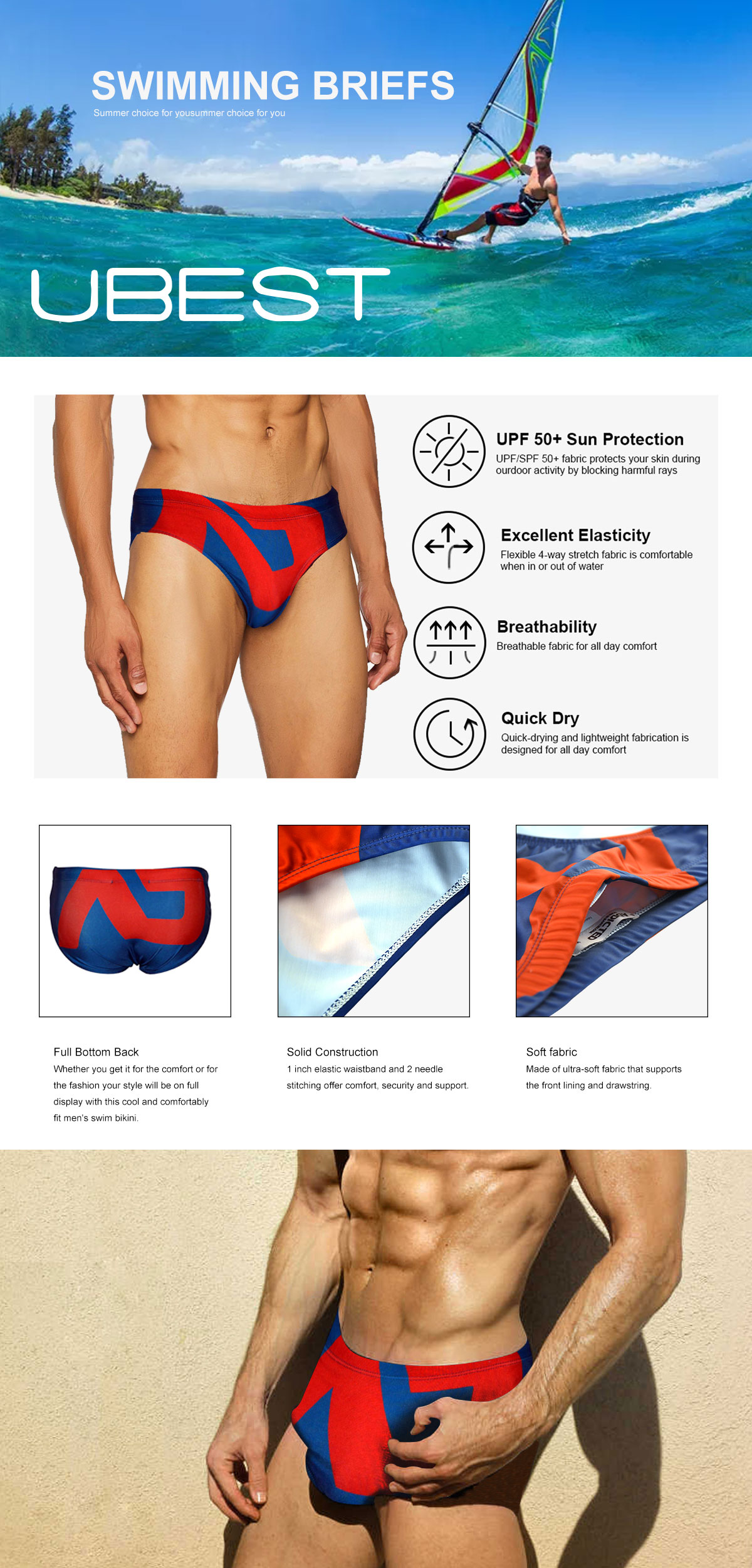 Men Bikini Swim Briefs