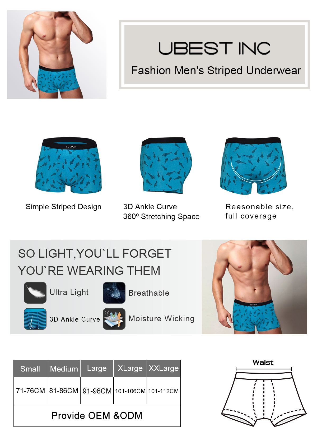 Men Printed Boxer Briefs