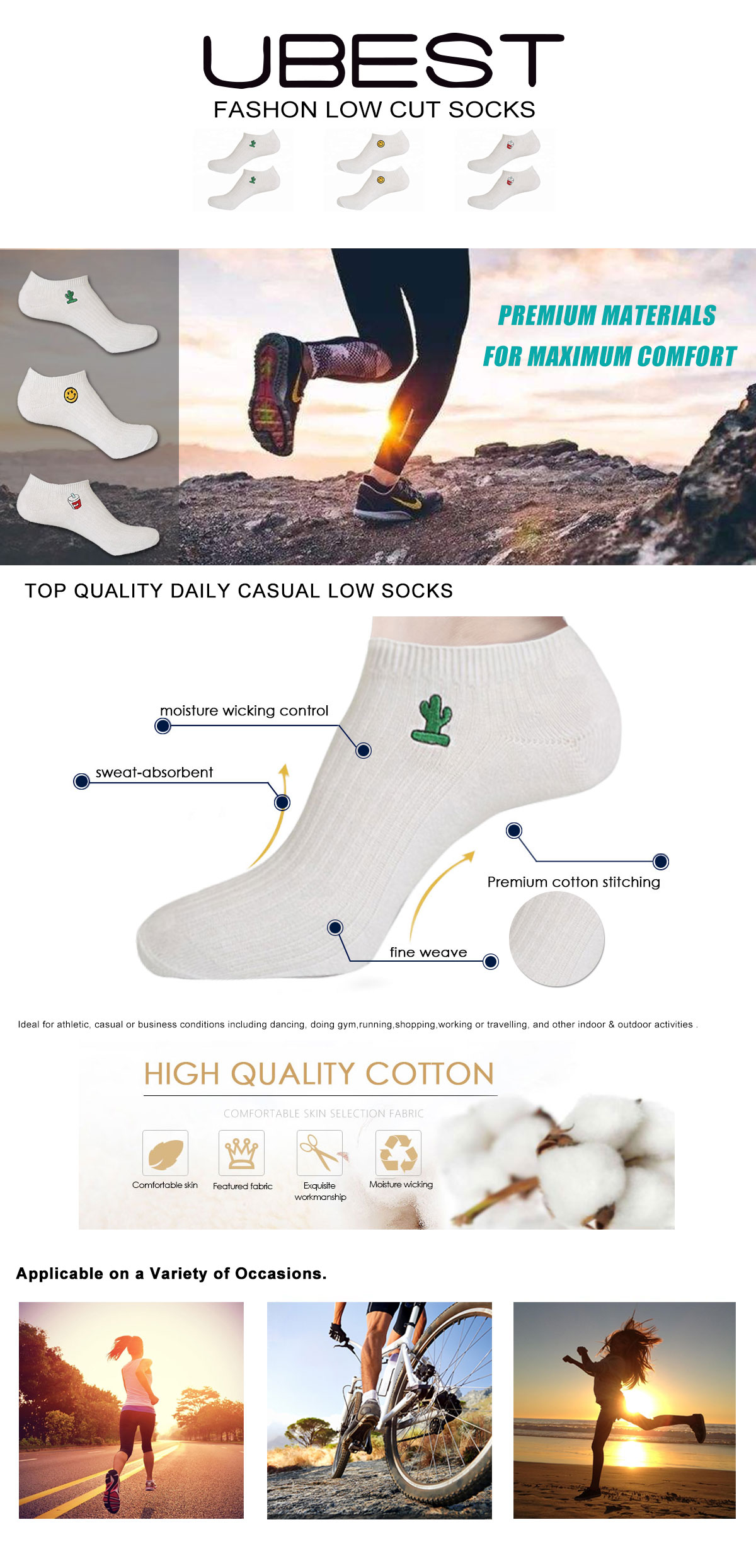 Women Casual Low Cut Socks