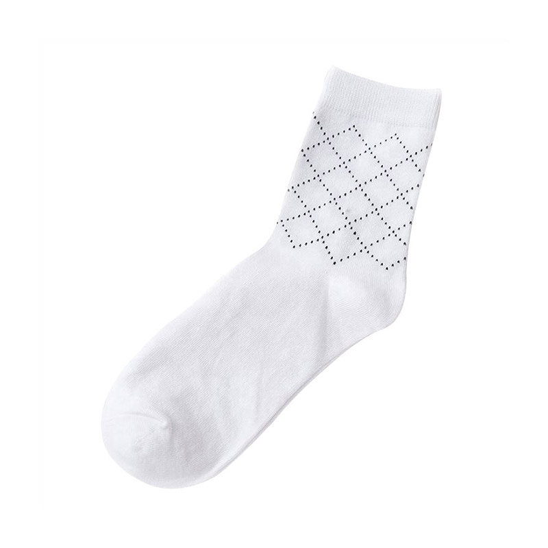 Men Cotton Blend Business Dress Socks