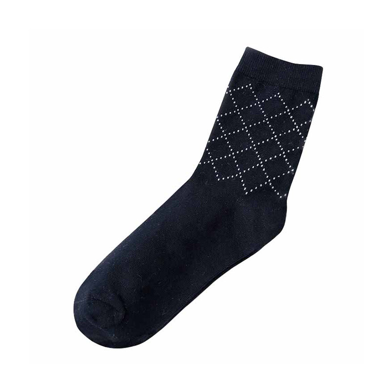 Men Cotton Blend Business Dress Socks